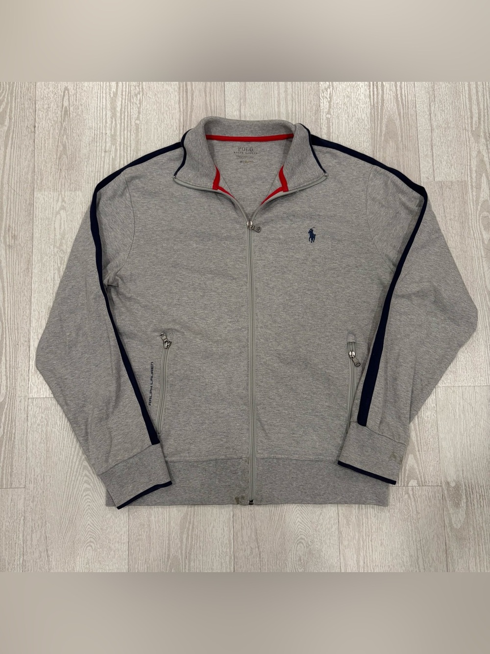 Polo Ralph Lauren Grey Performance Track Jacket Size m